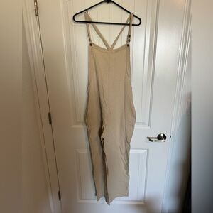 Wishlist Beige Strappy Muslin Jumpsuit size medium